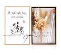 Hestya 1 Juego Embalaje para Regalo de Boda Regalos Novios Caja de RegaloForma de Tarjeta Boda con Cuentas de Letras para Pulseras Nombre DIY Sencillo Creativo(IST DER GEMEINSAME)