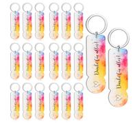 Hestya 20 Piezas Llavero Acrílico con Chip para Carrito de Compras Llavero con Chip de Compra Extraíble para Desmontar Carros de Compra para Completar Boda Cumpleaños(Danke für Alles)