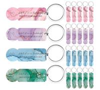 Hestya 24 Piezas Regalo de Despedida para Compañeros Regalo de Despedida, Agradecimiento o Cambio de Trabajo Llaveros Acrílicos con Forma de Carrito de la Compra(Arbeit ist wie ein Banküberfall)