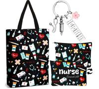 Hestya 3 Piezas Regalos para Enfermeras Nurse Survival Kit Enfermera Bolsa Cosméticos Médicos Llavero con Estetoscopio Regalo de Agradecimiento Doctor para Navidad o Día de las Enfermeras