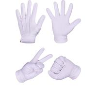 Hestya Guantes de Algodón Piqué Blancos para Inspección Formal de la Joyería de Smoking, 2 Pares