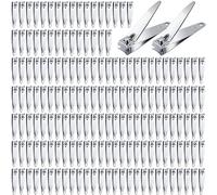 Hestya Juego de 450 cortaúñas de acero inoxidable a granel, cortaúñas portátil, cortador de uñas resistente, cortador de uñas, recortador de manicura, borde curvado, para hombres y mujeres, clip de