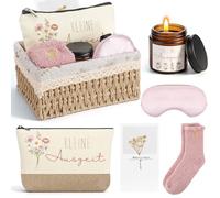Hestya Juego de 6 Artículos Set de Regalo para Mujer Cesta de Regalo Regalo para Un Pequeño Descanso Regalo de Relajación para Mujer Regalo de Cumpleaños para Mujer Regalos para Novia