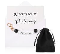 Hestya Quieres Ser Mi Madrina Quieres Ser Mi Padrino Regalo Llavero Madrina Padrino con Sobre Regalo Sorpresa para Anuncio Bautizo Confirmación Navidad Cumpleaños