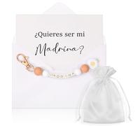 Hestya Quieres Ser Mi Madrina Quieres Ser Mi Padrino Regalo Llavero Madrina Padrino con Sobre Regalo Sorpresa para Anuncio Bautizo Confirmación Navidad Cumpleaños