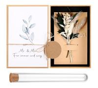 Hestya regalo de Dinero para Bodas Set Dinero del Regalo de Boda Tarjeta de Felicitación de Flores Secas tubo de Ensayo de Plastico Caja de Regalo Cuerda de Cáñamo Regalos de Boda para Recién Casados