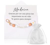 Hestya Regalo Madrina Quieres Ser Mi Madrina Llavero de Madrina Tarjeta Gracias Madrina con Sobre Regalo Sorpresa para Anuncio Bautizo Confirmación Navidad Cumpleaños (Gracias Madrina)