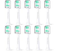 Hesubam Cabezales de repuesto para Philips Sonicare ProtectiveClean 4100 5100 6100 FlexCare Proresults 2 Series C2 C1 C3 G2 W2 W3 G3 HX9023 HX6250, 10 unidades Premuim cabezales de cepillo eléctrico