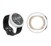 Hesupy Anillo de bisel de metal para Amazfit Active 2 Sapphire Edition, marco de acero inoxidable de repuesto, carcasa protectora rígida, bisel circular para reloj inteligente (plata)