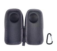 Hesupy Mini funda de transporte para Insta360 X5 X4, bolsa protectora portátil, funda de almacenamiento de viaje, impermeable, media cremallera, con mosquetón, para accesorios de cámara deportiva