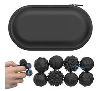 HESUSUSI Bola De Acupresión Magnética 8 Piezas Pelotas Sensoriales De Juguetes Bola De Masaje De Manos Bolas Magnéticas para Aliviar El Estrés para La Ansiedad o Masaje Las Manos y Los Pies (Negra)