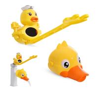 HESUSUSI Extensor Grifo Lavabo para Niños 1 pieza extensor de grifo de dibujos animados Alargador Grifo Diseño en Forma de Pato Ajustable más Conveniente para que los Niños Pequeños se Laven las Manos