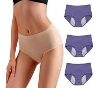 HESYSUAN Pantalones de período para mujer, pantalones lavables para incontinencia, a prueba de fugas, absorbentes, reutilizables, ropa interior, 3 piezas-4, L