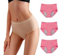 HESYSUAN Pantalones de período para mujer, pantalones lavables para incontinencia, a prueba de fugas, absorbentes, reutilizables, ropa interior, 3 piezas-6, 3XL