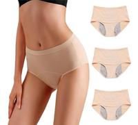 HESYSUAN Pantalones de período para mujer, pantalones lavables para incontinencia, a prueba de fugas, absorbentes, reutilizables, ropa interior, 3 piezas-2, XL