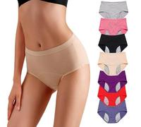 HESYSUAN Pantalones de período para mujer, pantalones lavables para incontinencia, a prueba de fugas, absorbentes, reutilizables, ropa interior, 7 unidades, 3XL
