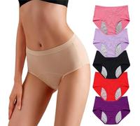 HESYSUAN Pantalones de período para mujer, pantalones lavables para incontinencia, a prueba de fugas, absorbentes, reutilizables, ropa interior, 5pcs-3, 3XL