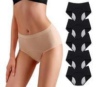 HESYSUAN Pantalones de período para mujer, pantalones lavables para incontinencia, a prueba de fugas, absorbentes, reutilizables, ropa interior, 5 unidades-2, XL