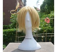 Hetalia Axis Powers Canada Matthew Williams Cosplay Wigs Short Mixed Blonde Heat Resistant Synthetic Hair Wig + Wig Cap
