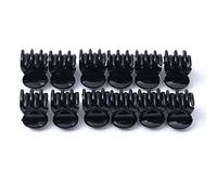 HETAN 12 piezas/juego moda mujer plástico negro Mini horquilla garra regalos para mujeres, 1x1,3 CM