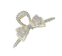HETAN Bow Pearl Diamond Peinado Garra Peinado Accesorio Metal Grab Clip para Mujeres,A