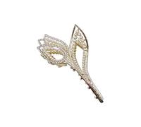 HETAN Clip de agarre de tulipán de perlas de moda para mujer, Clip de garra de cola de caballo grande de verano para mujer, horquilla para el pelo, accesorios para la cabeza, 01