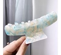 HETAN Clips de peinado de acrílico vintage coloridos Accesorios de peinado de baño para mujeres Elegante clip de tiburón para la cabeza,D