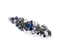 HETAN Clips de peinado de cristal de moda, pasadores de peinado de primavera Vintage, pasadores de flores de hoja, tocados elegantes para mujer, F484