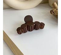 HETAN Moda Marrón Frosted Ladies Peinado Accesorios Clips de Color Sólido Grandes Vintage Ladies Peinado Clips,15