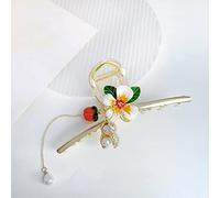 HETAN Moda Retro Borla Buena Suerte Caqui peinado Clips Mujeres Niñas peinado Accesorios Tocado peinado Clips, 01