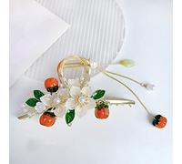 HETAN Moda Retro Borla Buena Suerte Caqui peinado Clips Mujeres Niñas peinado Accesorios Tocado peinado Clips, 02