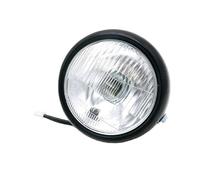 HETEVSCCK Carcasa De Metal Redonda Para Faro Retro 6 Pulgadas Para CG125 GN125 (Black White)
