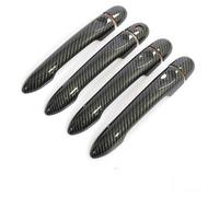 HETEVSCCK Embellecedor De Manija De Puerta Con Aspecto De Fibra De Carbono Para Renault Para Megane 3 MK3 III 2008 2009 2010 2011 2012 2013 2014 2016(4Dr 1 key no button)