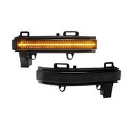 HETEVSCCK Indicadores LED Dinámicos Ámbar Espejos Laterales Intermitentes Secuenciales Para VW Para Crafter MK2 2017 (Black lens)