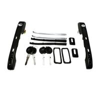 HETEVSCCK Manija de puerta exterior delantera/trasera izquierda/derecha para VW para Golf MK1 MK2 para Jetta 191837205A 191837206A 193839205 193839206(FRONT LEFT AND RIGHT)