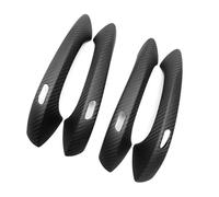 HETEVSCCK Manija Exterior De Puerta De Coche Carcasa Protectora Decorativa De Fibra De Carbono Para Porsche Para Panamera 971 4S GTS Turbo 2017-2021(Matte Black)