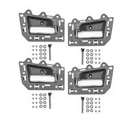 HETEVSCCK Manija Puerta Interior Juego 4 Manijas Interiores Para Jeep Para Grand Cherokee 2005-2011 Color Gris Cromado Delanteras Traseras Izquierda Derecha 4 Puertas.(Plata)