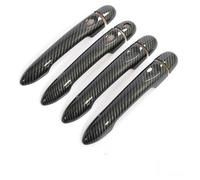 HETEVSCCK Para Renault Para Megane 3 MK3 III 2008 2009 2010 2011 2012 2013 2014 2016 Embellecedor Manija Puerta De Coche Con Aspecto Fibra Carbono(4Dr no key 2 buttons)