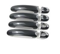 HETEVSCCK Para VW Para Amarok Para Pick-Up Para Touran MK1 Para Caddy Para Multivan Para Transporter T5 T6 Para Caravelle Cubierta Embellecedora Manija Puerta (2 Hole Handle Carbon)
