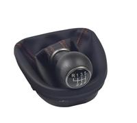 HETEVSCCK Pomo de cambios para Seat Leon II, Toledo III, Altea XL 2005-2012, 5/6 Velocidades, Cuero de PU + ABS, Rojo, Talla única