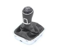HETEVSCCK Pomos Palanca Cambios Pomo De Palanca De Cambios De 5 Y 6 Velocidades para Coche con Funda De Piel para VW para Polo 6C 2015 2016 2017 2018 Pomos Palanca Cambios(5 Speed)