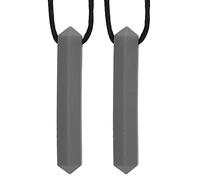 HETHLIF 2 Collares de Mordedor de Silicona, Colgante de Masticación de Alta Temperatura para Necesidades Sensoriales, Autismo, Reparación Oral, Succión del Pulgar, (Colgante de piedras preciosas