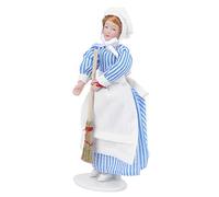 Hethlif Dollhouse People, Doll House People with Stand Ceramic Ornament Chef Chef Man Servant para 1:12 Escala de Edificios DoUllHouse (Ayudando a la Comisión)