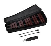 Hethlif Glockenspiel de Xilófono Plegable de 30 Notas con Barras de Aluminio de 5 Mm de Grosor de Primera Calidad Marco de Madera Liviano Bolsa de Transporte Portátil 2 Mazos para (Café)