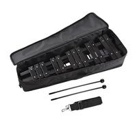 Hethlif Glockenspiel de Xilófono Plegable de 30 Notas con Barras de Aluminio de 5 Mm de Grosor de Primera Calidad Marco de Madera Liviano Bolsa de Transporte Portátil 2 Mazos para (Blanco Negro)