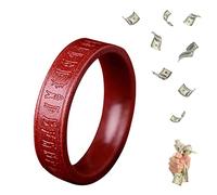 HETICA Anillo de cinabrio de Feng Shui, amuleto de la suerte para hombres y mujeres, anillo de la suerte FengShui, amuleto de dinero, anillos de la suerte que traen buena suerte, regalos para el día