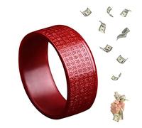 HETICA Anillo de cinabrio Feng Shui para hombres y mujeres, atrae riqueza y buena suerte, amuleto de dinero, regalos para el día de la madre, US 11, cinabrio, Sin piedras preciosas