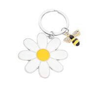 Heting-YQ Llaveros de Flores Llaveros de Abeja de Margarita Llavero de margaritas para mujer para Mujeres Niñas Hombres