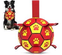 HETOO Juguetes para perros, juguetes interactivos de fútbol para perros con pestañas de agarre, bolas duraderas para perros de raza pequeña y media, juguete de agua para interiores y exteriores,