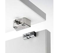 Hettich 89355 Herraje de conexión atornillable Trapezoidal, 15,8 x 40 x 20,5 mm, Zinc Fundido a presión, niquelado, 16 Unidades
